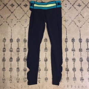 lululemon running tights - navy - size 6